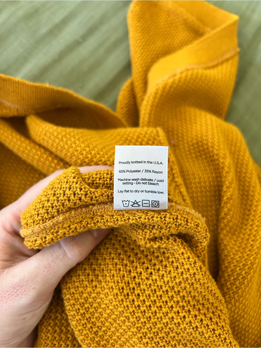 We Are Amma Lightweight Mustard Yellow Knit Nursing Cover/ Top | Usa Made — image 6 of 8